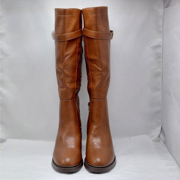 ShoeDazzle Womens Riding Boots Size 8 Brown Knee High Western Coastal Cowgirl - Picture 3 of 8